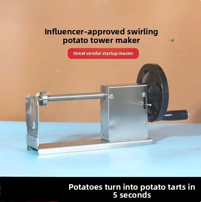 Manual Spiral Potato Slicer, 3-Blade Twisted Fry Cutter for Potato Tower & Tornado Potato