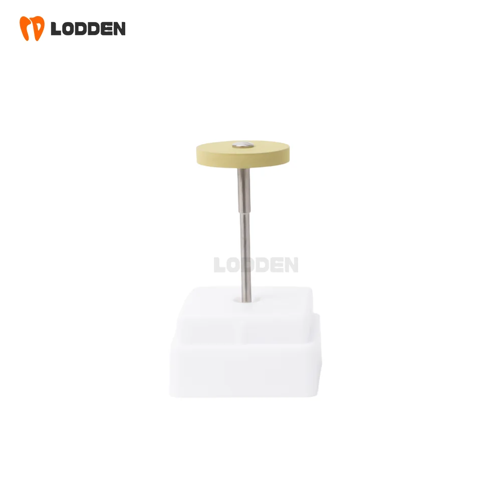 LODDEN 1pcs Dental Lab Diamond Polishers for Ceramics Extra Fine Yellow D1EF D2EF D201EF D17EF Dentistry Zirconia Grinding Tools