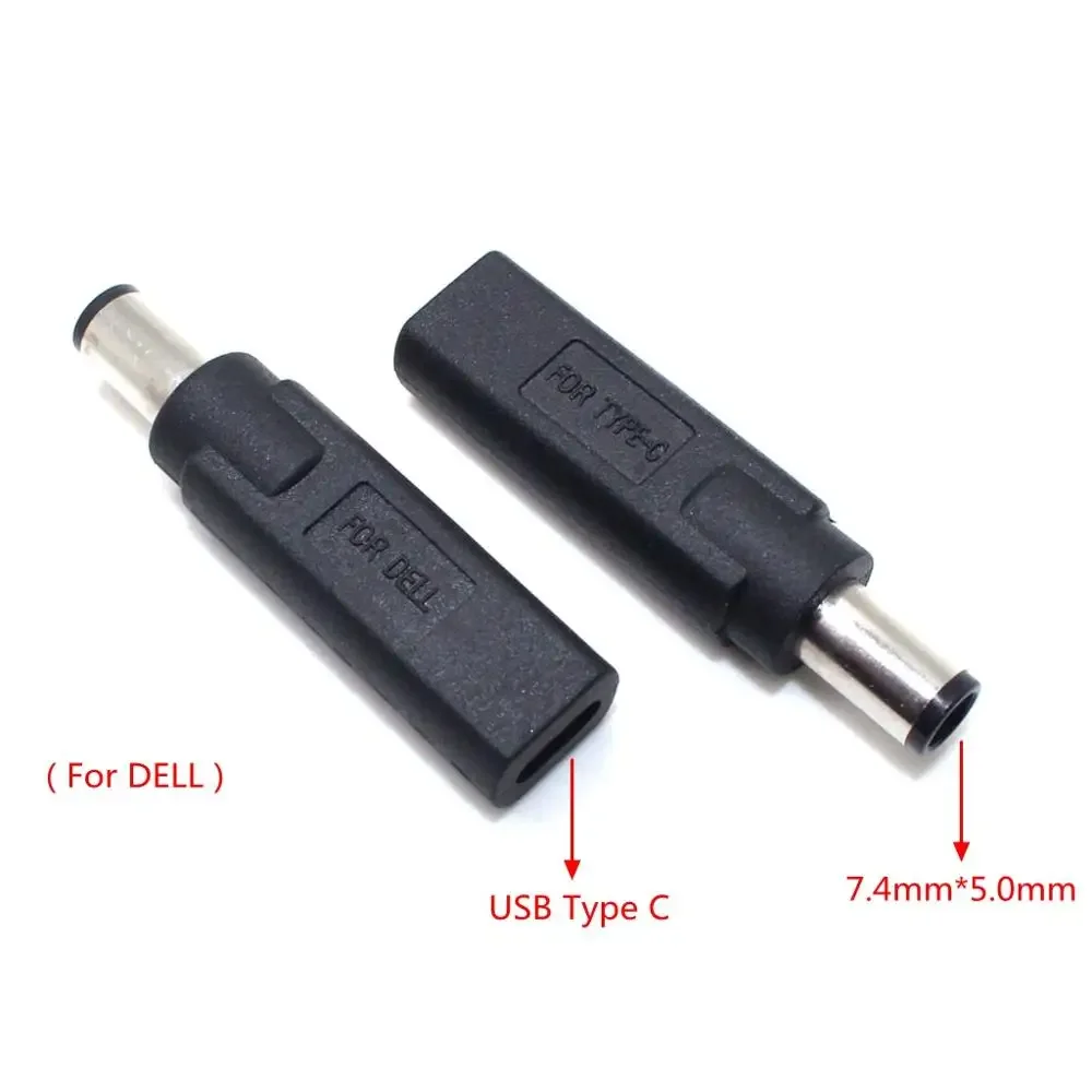 USB-C / Type-C Female to 7.4 x 5.0mm Male Plug Adapter Connector for DELL for HP