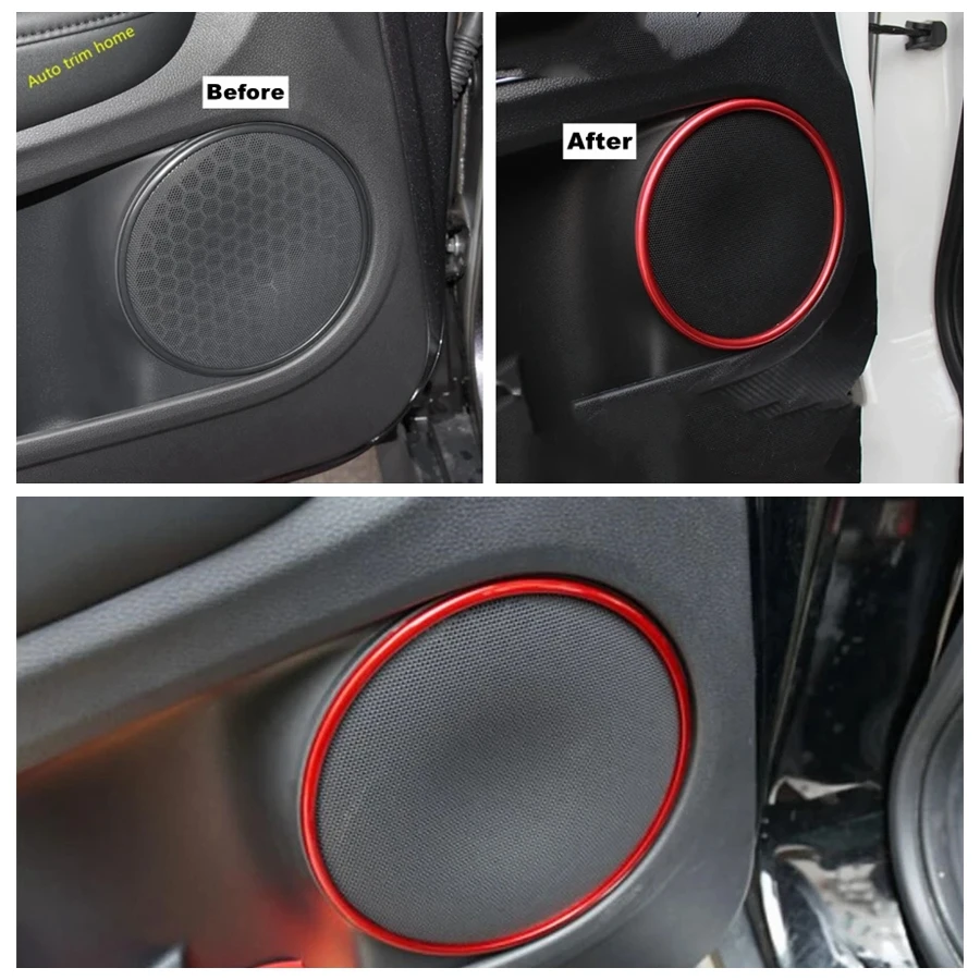 Side Inner Door Stereo Speaker Audio Sound Loudspeaker Decoration Frame Cover Trim For Honda Vezel HR-V 2014 - 2020 Accessories