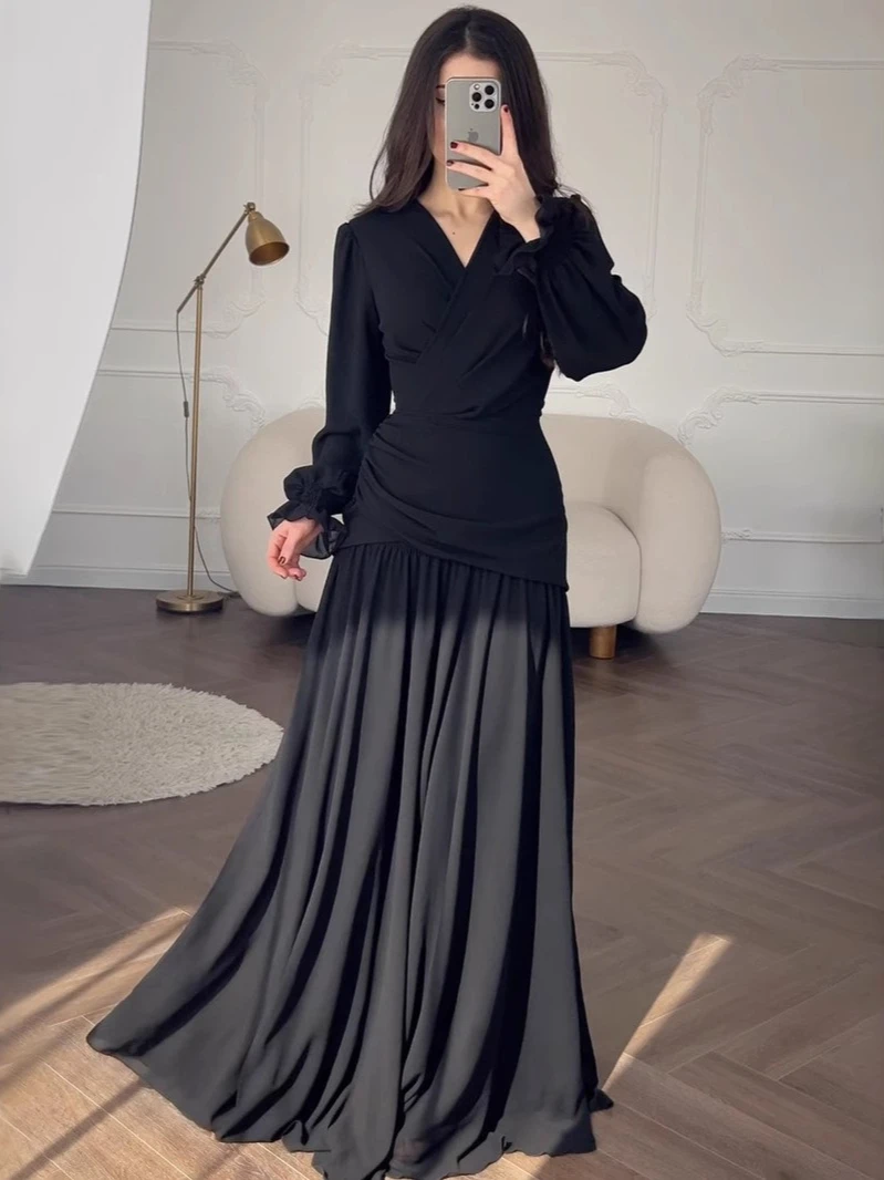 

Eid Women Dress Muslim Abaya Chiffon Vestidos Largos Party Caftan Jalabiya Ramadan Long Dresses Dubai Kaftan Arab Long Robe 2025
