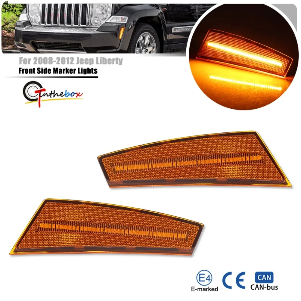 

Автомобильные фары на переднее крыло, светодиодные боковые габаритные огни, указатели поворота, парковочные огни для Jeep Liberty 2008 2009 2010 2011 2012