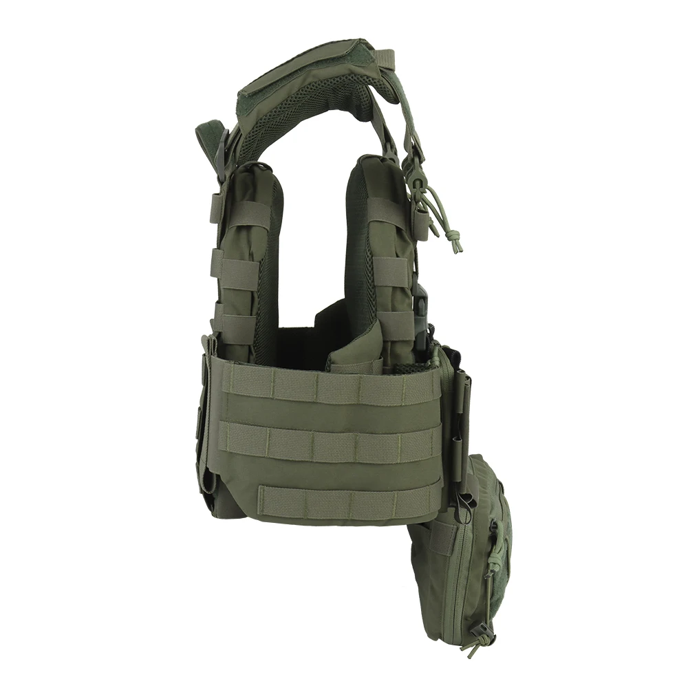 Kamizelka taktyczna ARC Plate Carrier Elastic Triple MAG Front Panel Quick Release Buckle Dump Pouch Sack Pack Body Armor Hunting Vest