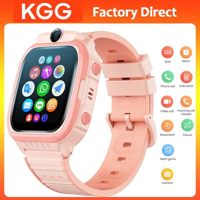 4G Kids Smart Phone Watch Video Call Phone Watch GPS Tracker SOS Call Back Monitor Smartwatch Children Students Alarm Clock Gift