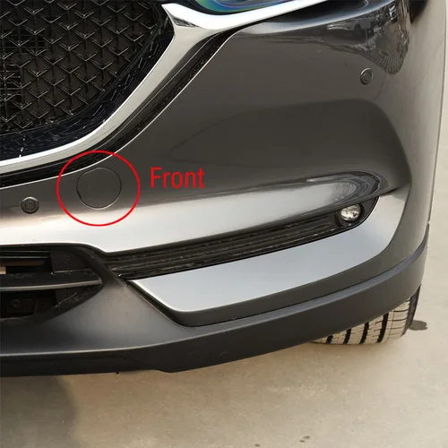 Imagen 2 del producto Para Mazda CX5 CX-5 KF II 2017 2018 2019 2020 cubierta de gancho de remolque de parachoques trasero delantero de coche tapa de cubierta de ojo de transporte de remolque