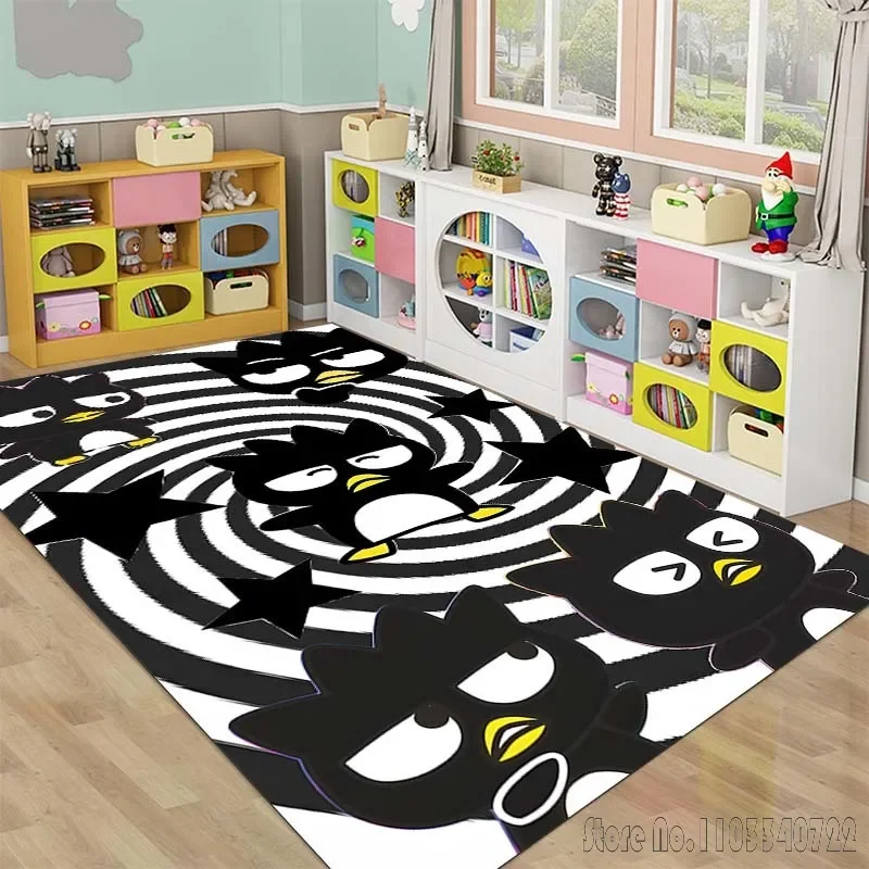 Karpet motif kartun Bad Badtz Maru Sanrio, karpet motif untuk ruang tamu, Kamar tidur, dekorasi rumah, karpet bermain anak-anak, keset anti licin