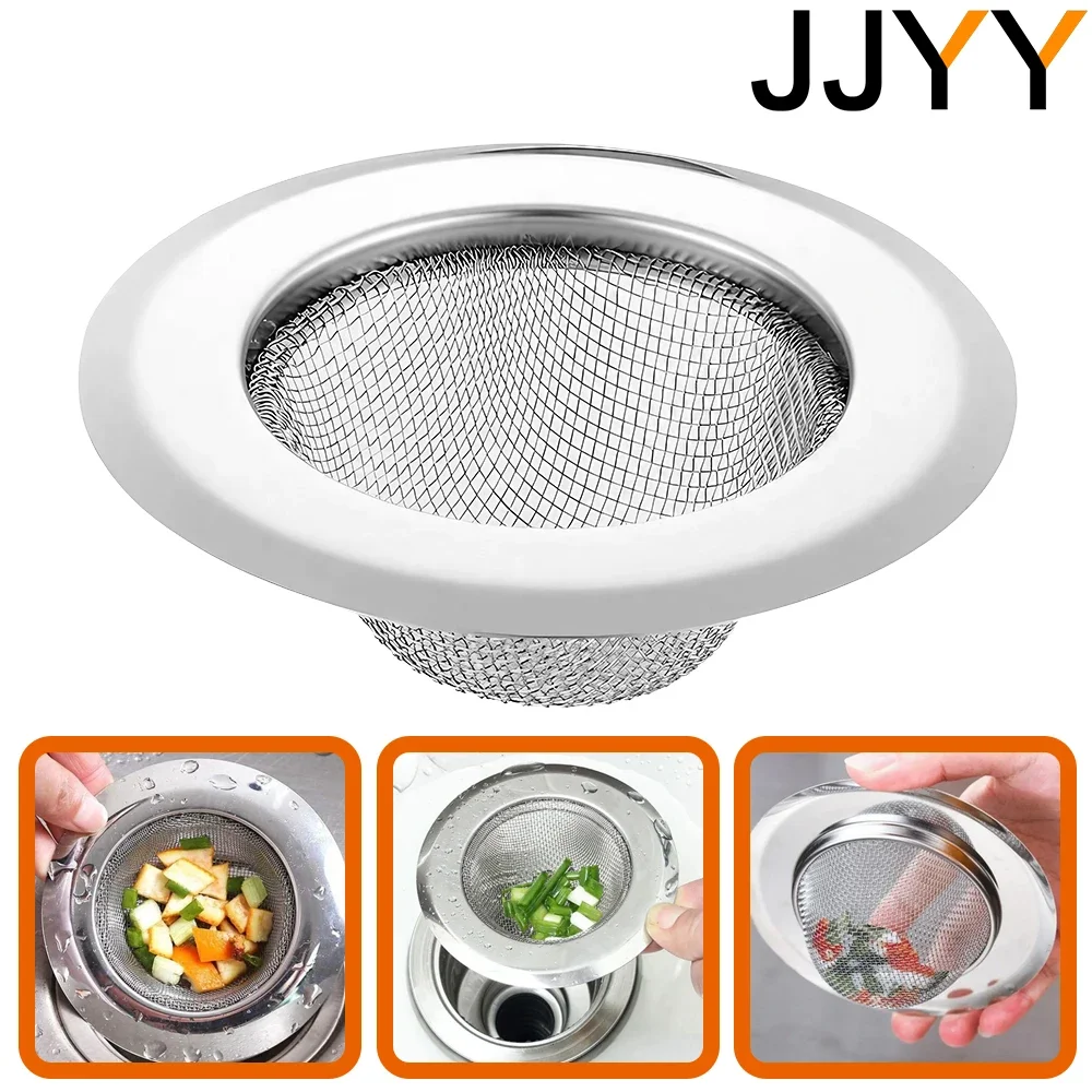 JJYY Stainless Steel Sink Strainer Washbasin Strainer Washbasin Hair Strainer Sewer Floor Drain Kitchen Accessories