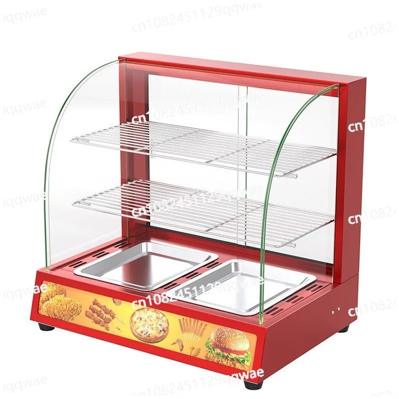 

Коммерческая витрина для подогрева еды, жареная курица из гамбурга, небольшая витрина для еды с постоянной температурой