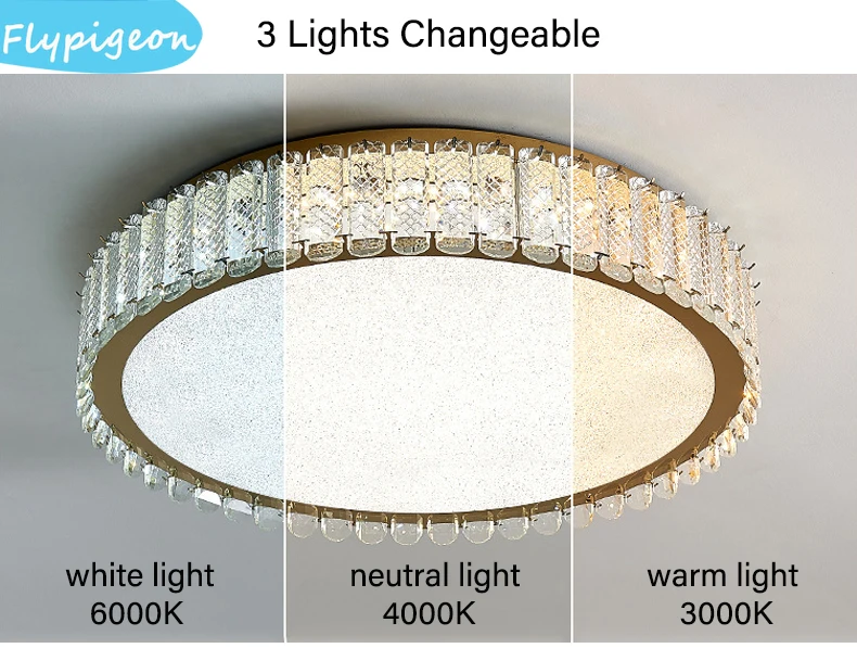 

Nordic Modern Crystal LED Ceiling Light Hanging Lights Ceiling Lamp for Living Dining Room Kitchen Bedroom Indoor Lighting Decor