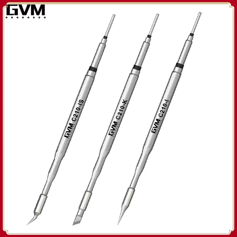 

GVM C210 Series Integrated Soldering Iron Tips and Heating Core Efficient Heat Conduction Temperature Recovery for GVM T210