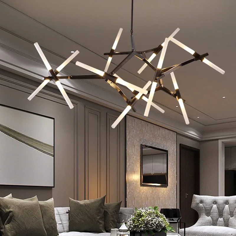 

Modern Chandelier Nordic LED Gold Lighting Fixture Suspension Pendant Lamps Hanging Dining Kitchen Living Bedroom Indoor Decor