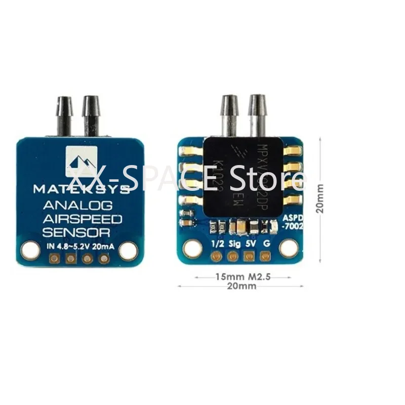 

Matek Systems Analog Airspeed Sensor ASDP-4525 Flight control sensor for F4 F7 F722 765 WING IANV Flight Controller