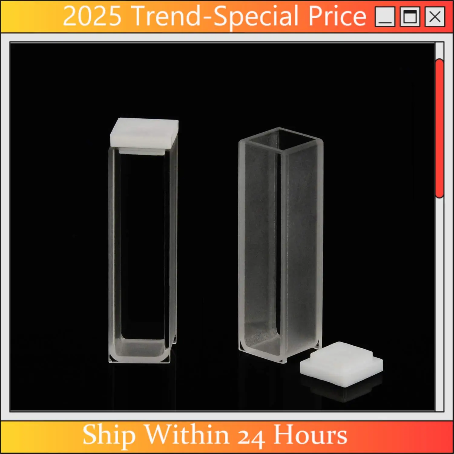 A61Z Angebote Quarzküvette, Spektrophotometerküvetten 10 mm Weglänge, 45 mm Höhe, 3,5 ml Kapazität – 2 Stück