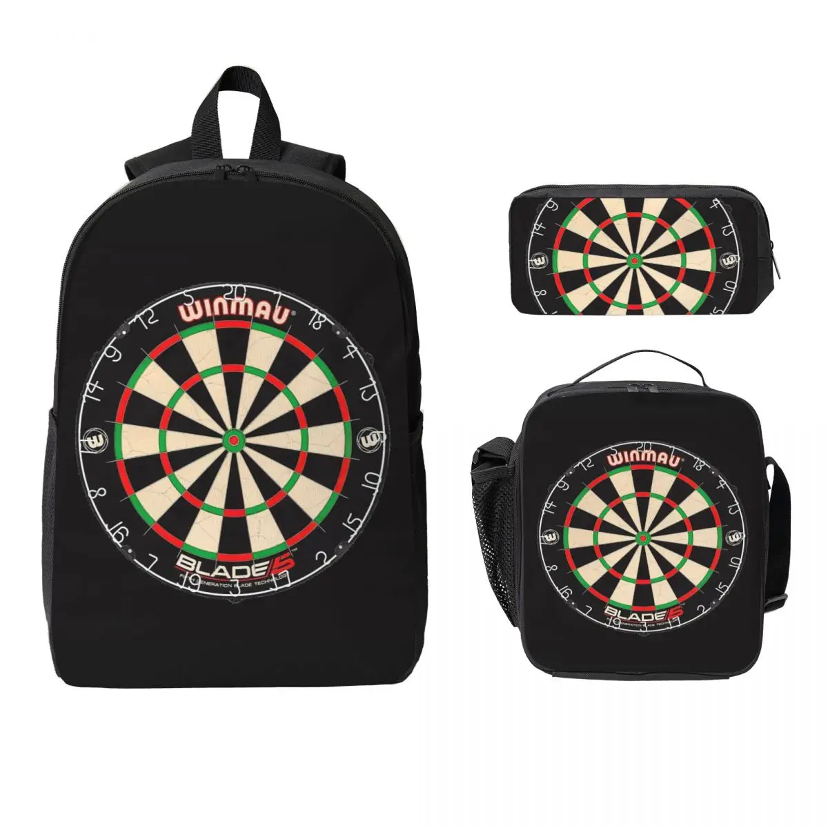 

Рюкзак Winmau Blade 5, планшет, студенческая сумка для книг для мальчиков и девочек, школьная сумка, компьютерные сумки на плечо, 3 шт., изолированная сумка для обеда, пенал