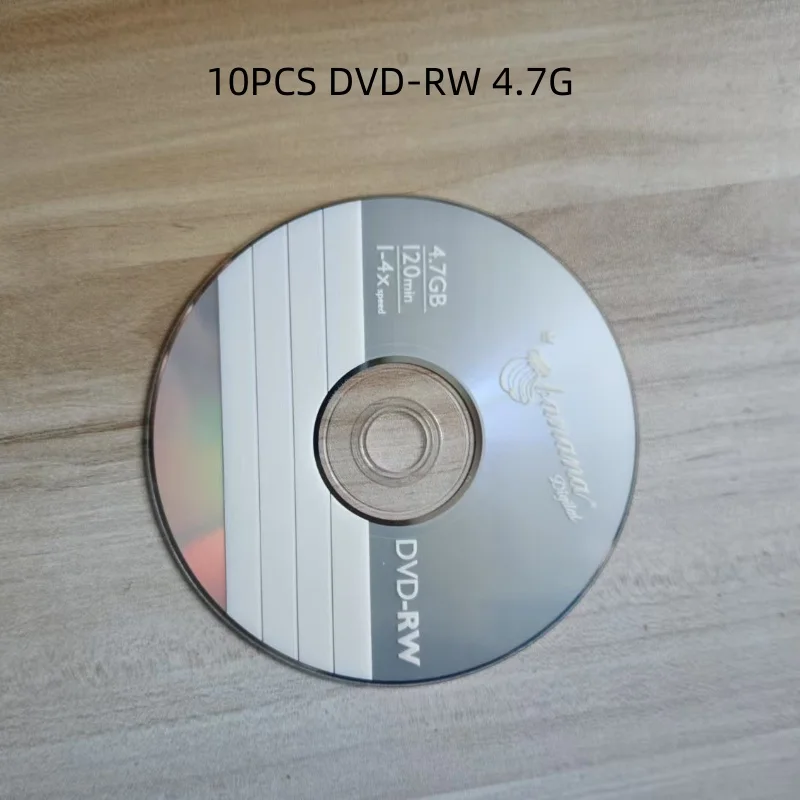 10PCS 12cm DVD-RW Rewritable Blank Recordable Discs 4.7G 4X