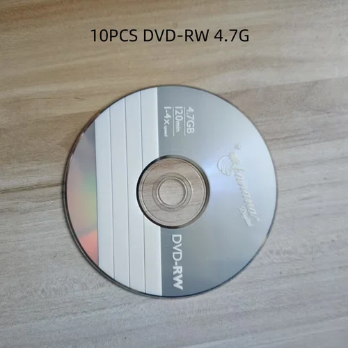 Imagen 1 del producto 10 Uds. Discos grabables en blanco regrabables DVD-RW de 12cm 4,7G 4X