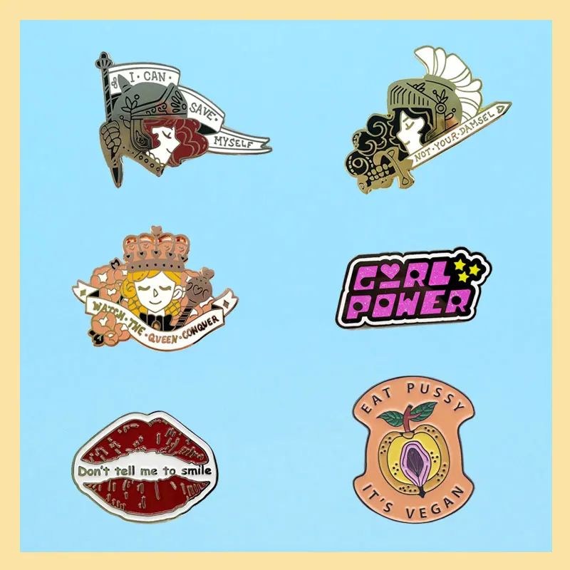 Exquisite Individuality English Letter Brooch Knight Type Badge Clothing Knapsack Decorate Metal Enamel Pin Tideway Accessorie