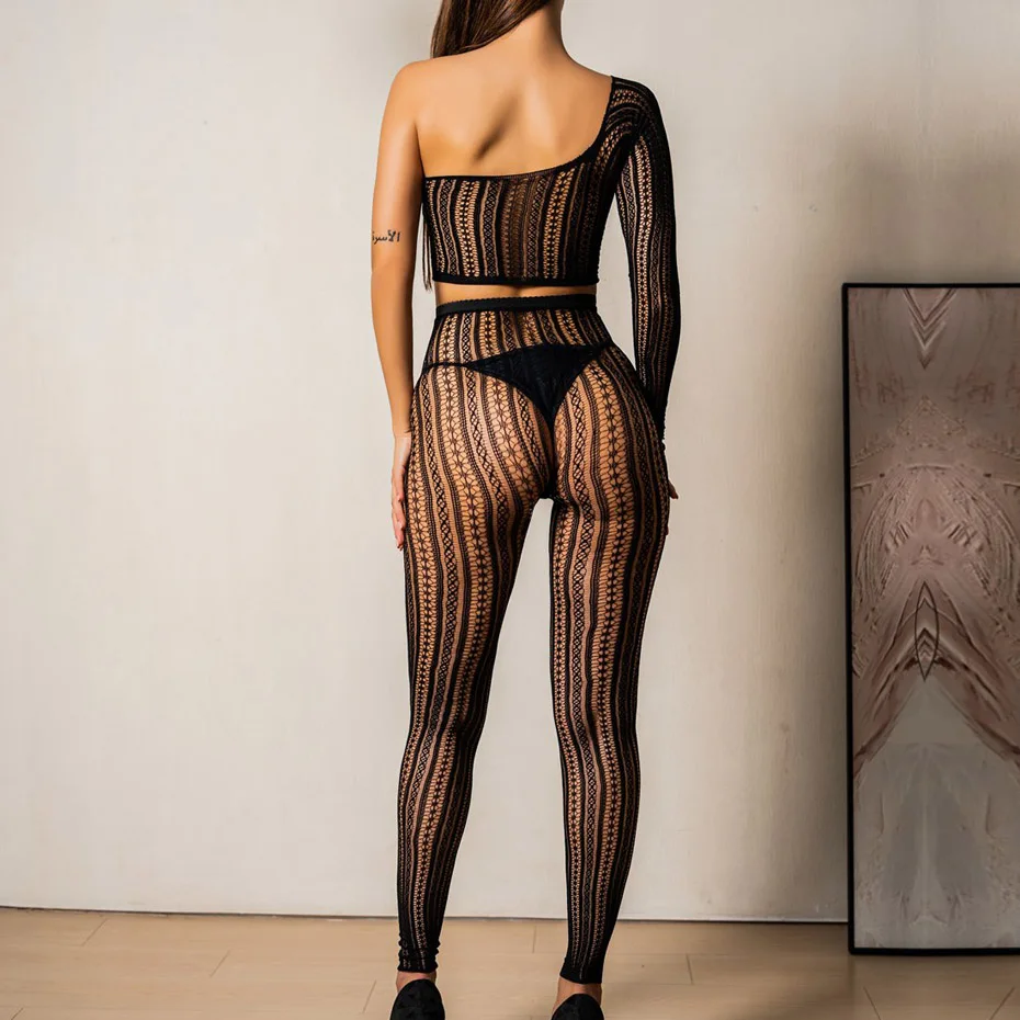 JSY-Ensemble de lingerie sexy pour femmes, sous-vêtements, costume de batterie, un initié, haut et collants, bas de corps, costume porno 7.0, 2 pièces