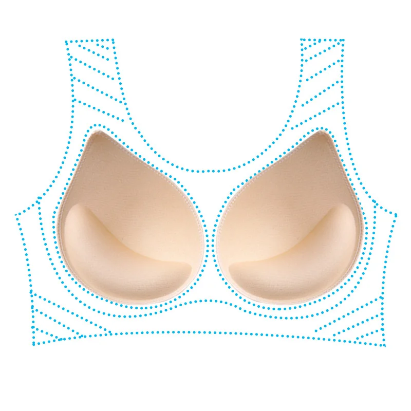 2pcs Sponge Inserts In Bra Padded for Swimsuit Breast Push Up Fill Brassiere Breast Patch Pads Women Intimates Accessories