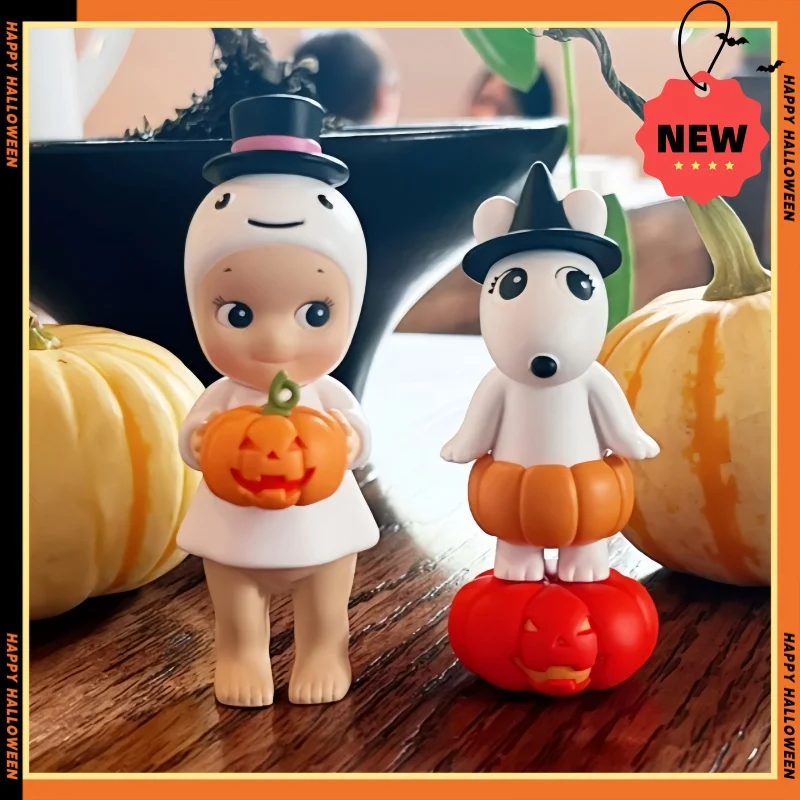 

In Stock Sonny Angel Pumpkin Garden Series Blind Box Healing Trendy Play Handmade Desktop Decoration Halloween Collection Gift