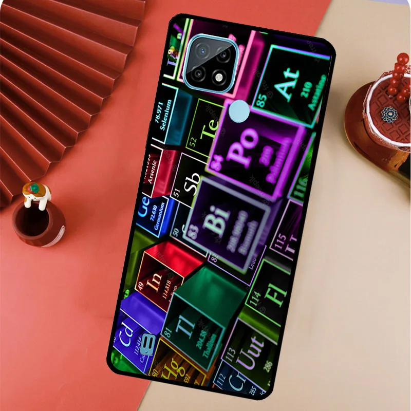 Chemistry Periodic Table Case For Realme 8i 8 Pro GT Neo 2 Master C31 C35 Back Cover For Realme Q3s C11 2021 C15 9 Coque