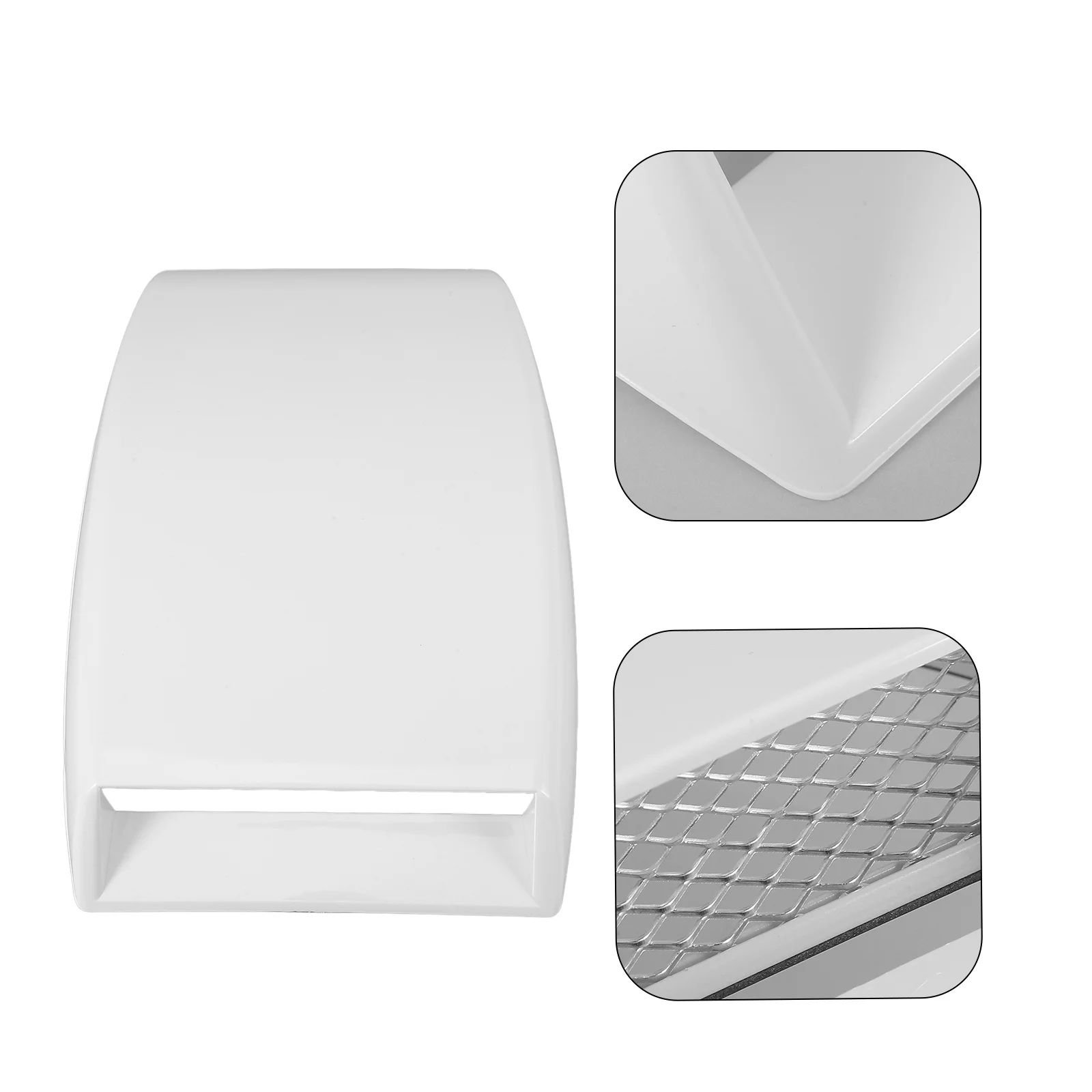 

2pcs Simulated Air For Hood Decorative Abs Sticker Easy Install Compatible With Multiple Models Hood Vents Car Air Vent Sticker