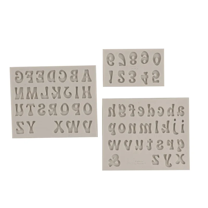 DIY Baking Silicone Mold for Uppercase & Lowercase Letters Fondant Cake Clay Chocolate Mould for Customized Treats 15-812