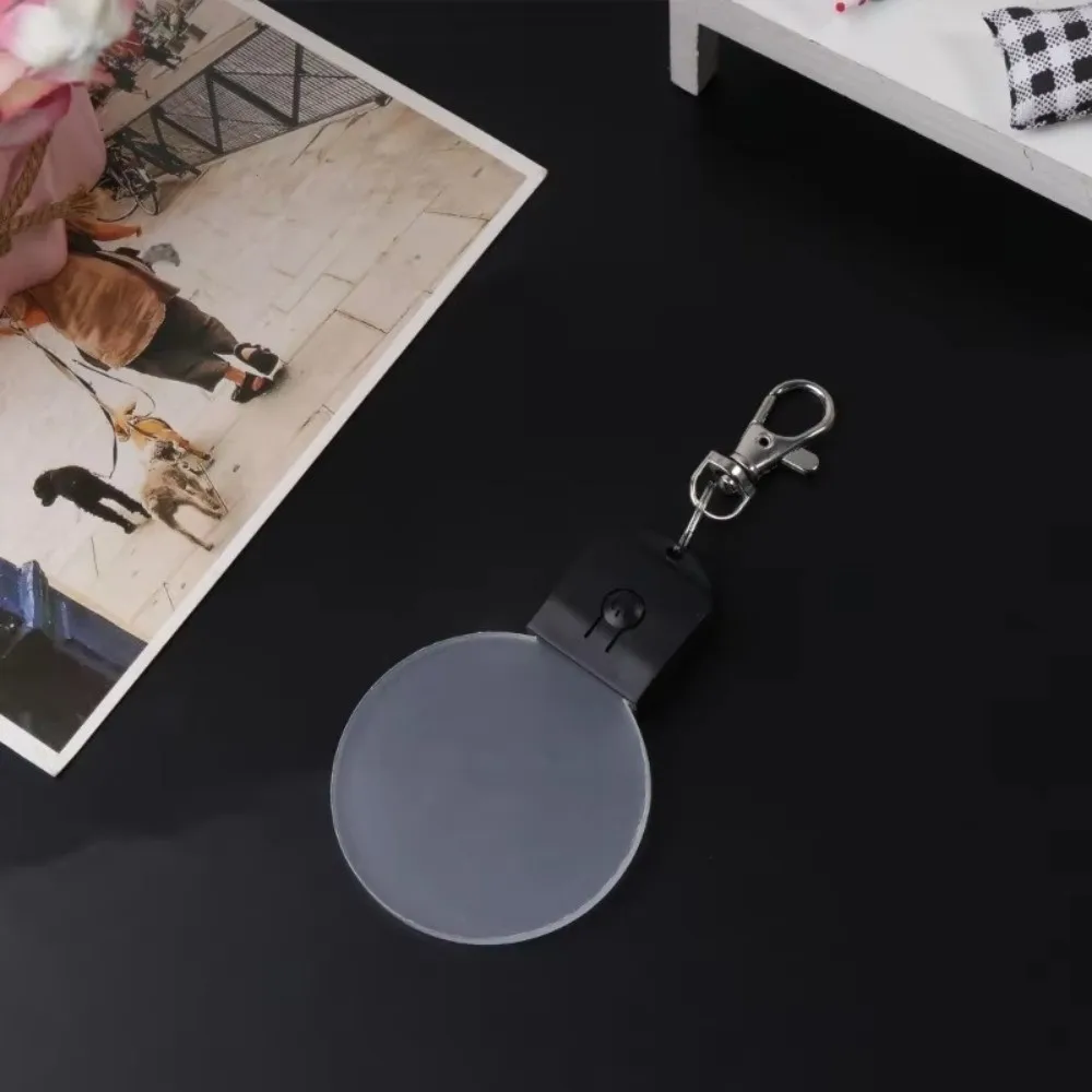 Accessories Mini Night Light Keychain Square Round Acrylic Keychain Black Blank Portable Light for 55MAH