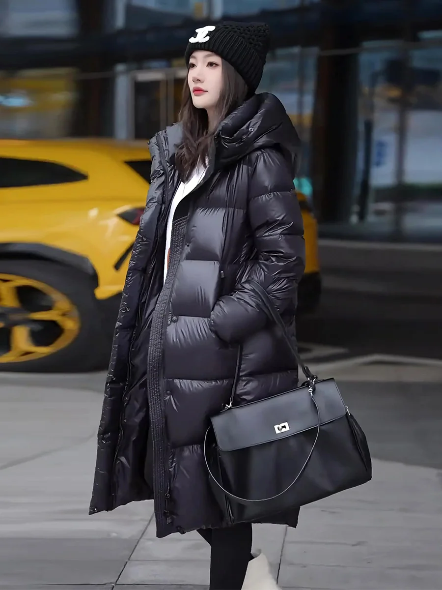 Nuovo Arrivo Invernale: Cappotto Lungo Bianco da Donna in Piumino Ultra Resistente al Freddo, Design Casual con Cerniera, Stile Leisure