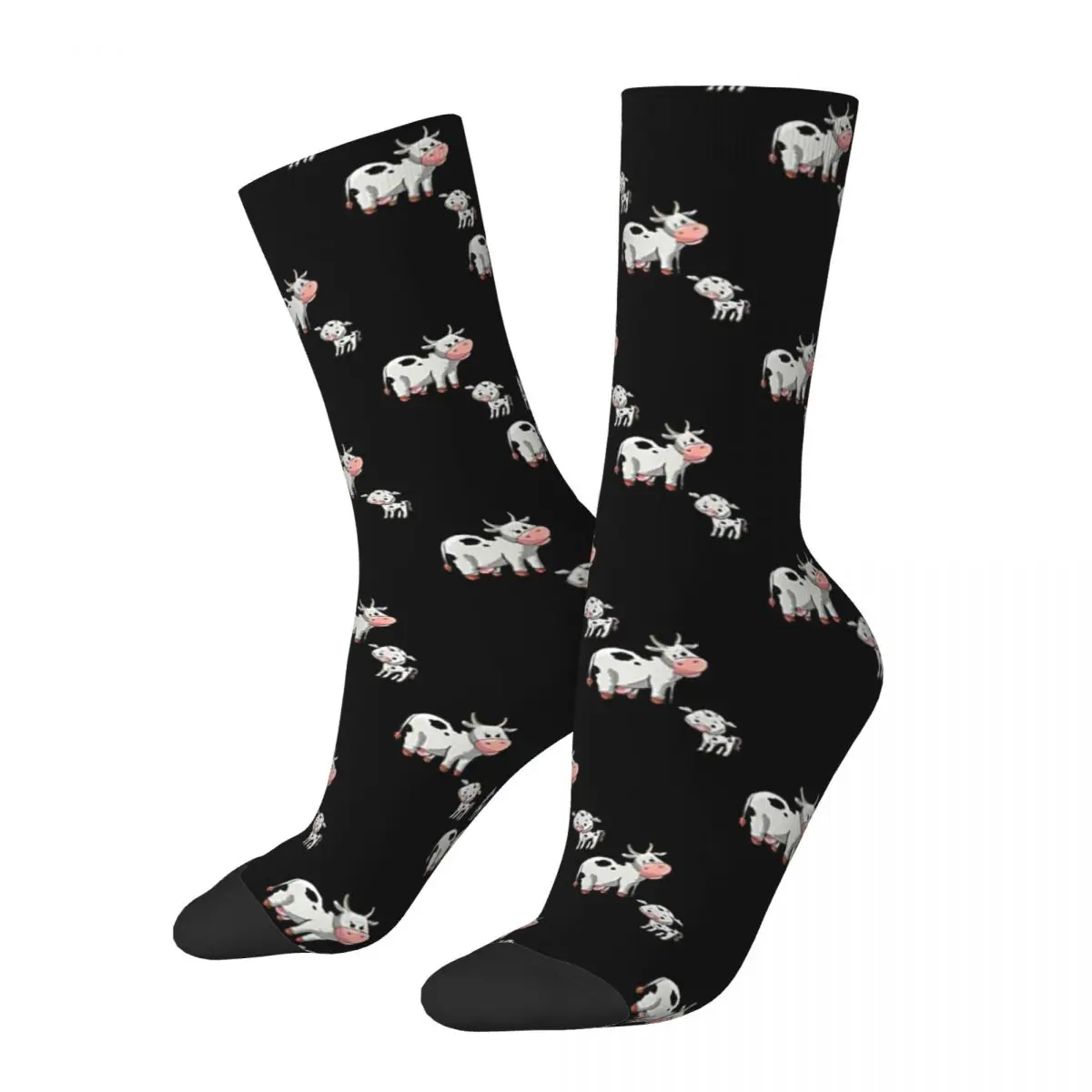 Strawberry Cow Pet Pattern Adult Socks Unisex socks,men Socks women Socks