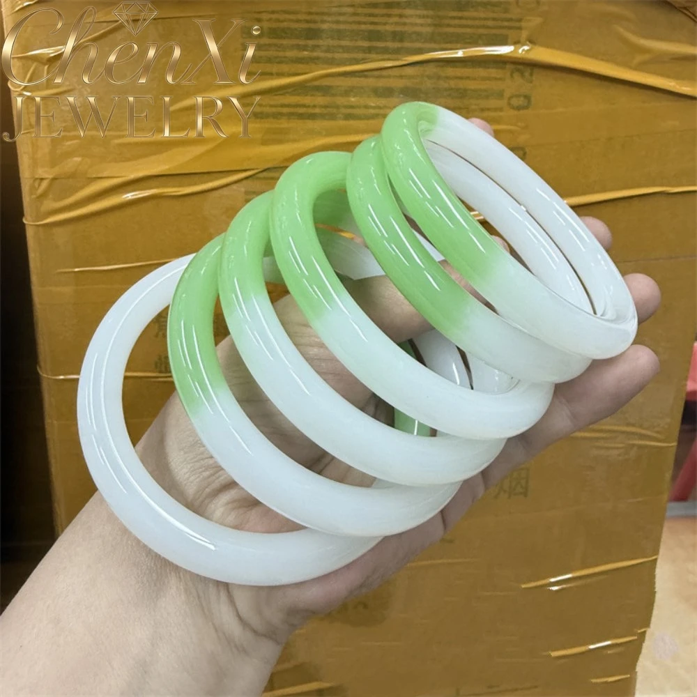

High-end Charms Round Bead Hetian Jade Wrist Bracelet Natural Best Fashion Exquisite Bangle Jewelry as Surprise Present Luxury