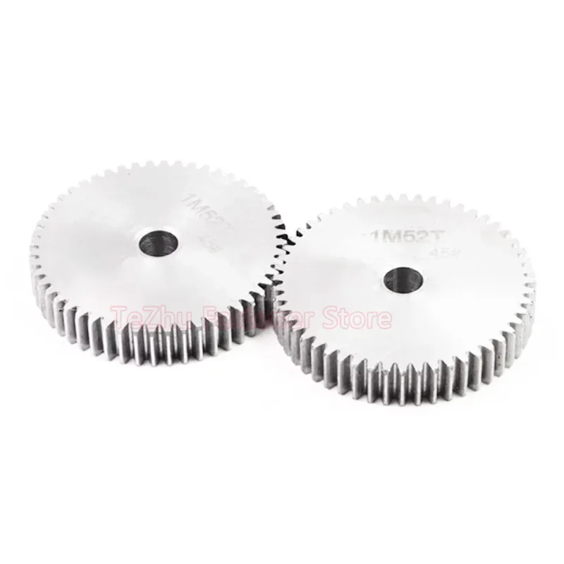 1/10pcs 1M Spur Gear 45# Steel Cylindrical Gear 1 Module 12/13/14/15/167/17/18/19/20/21/22/23/24/2526/27-40 Teeth Drive Pinion