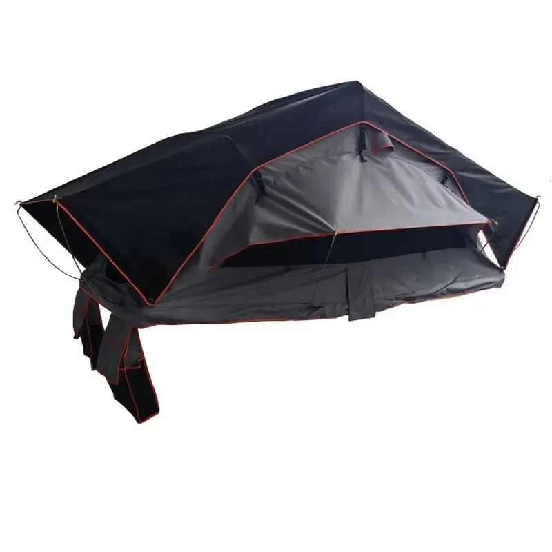 Easily Set Waterproof Canvas Aluminum Soft Shell Double Roof Top Tent for Car Roof Camping All Seasons 143x310cm with Annex