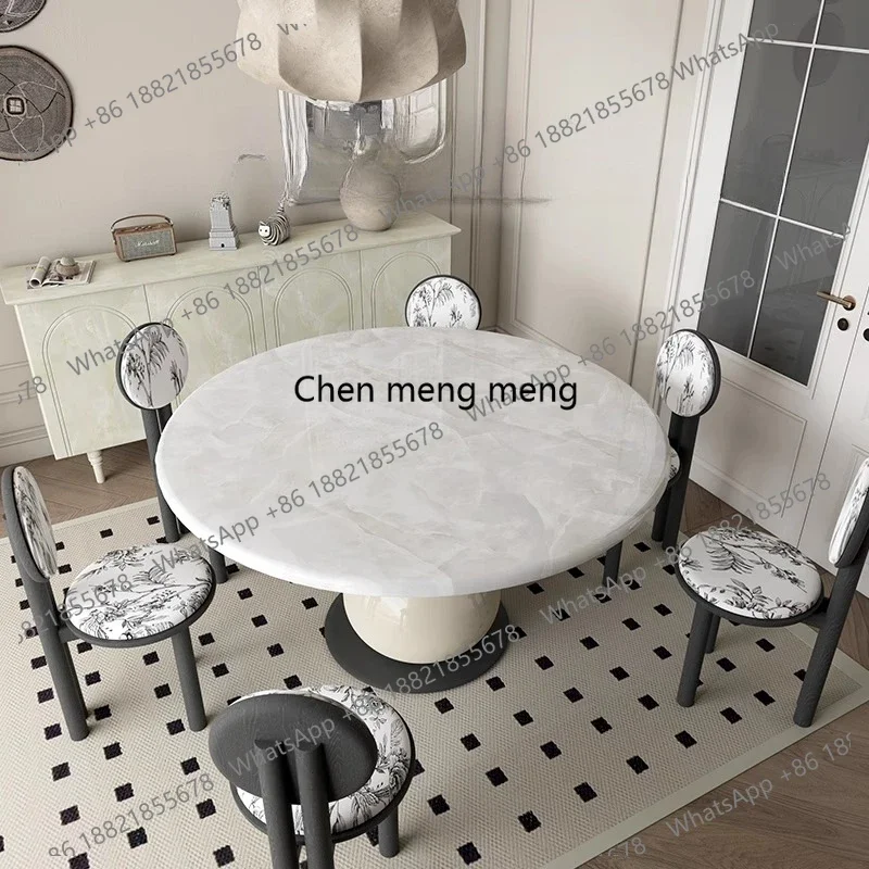 

R Nordic White Dining Table Marble Oval Relaxing Luxury Dining Table Modern Kitchen Ensembles De Meubles De Jardin Furnitures R