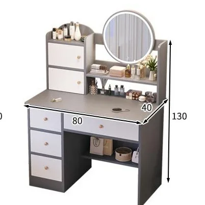 

Dresser Bedroom Storage Cabinet Integrated Makeup Table with Mirror Desk Makeup Table