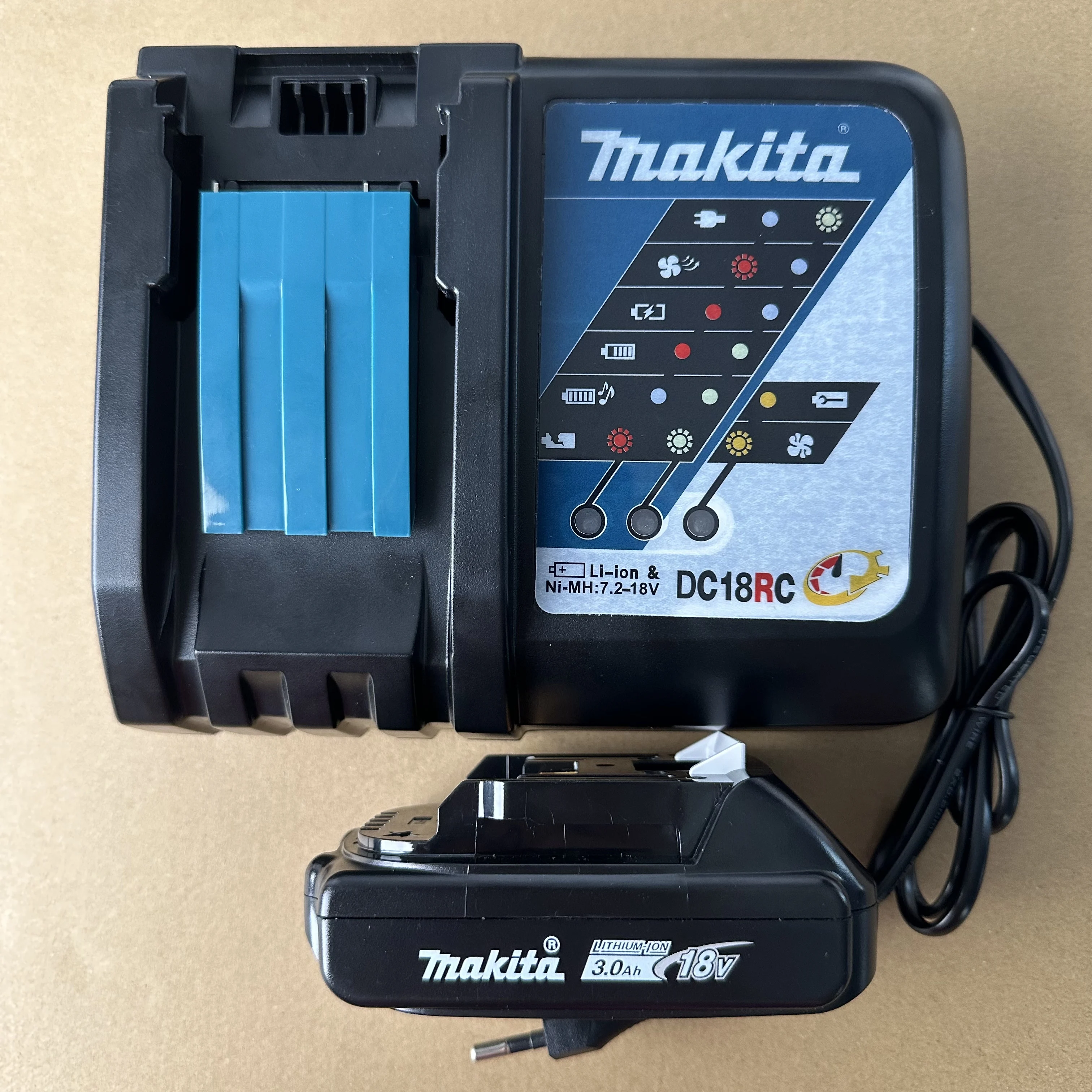 

Зарядное устройство Makita Rapid DC18RC DC18RD DC18RA подходит для литий-ионных аккумуляторов Makita Tools 14,4 В-18 В LXT