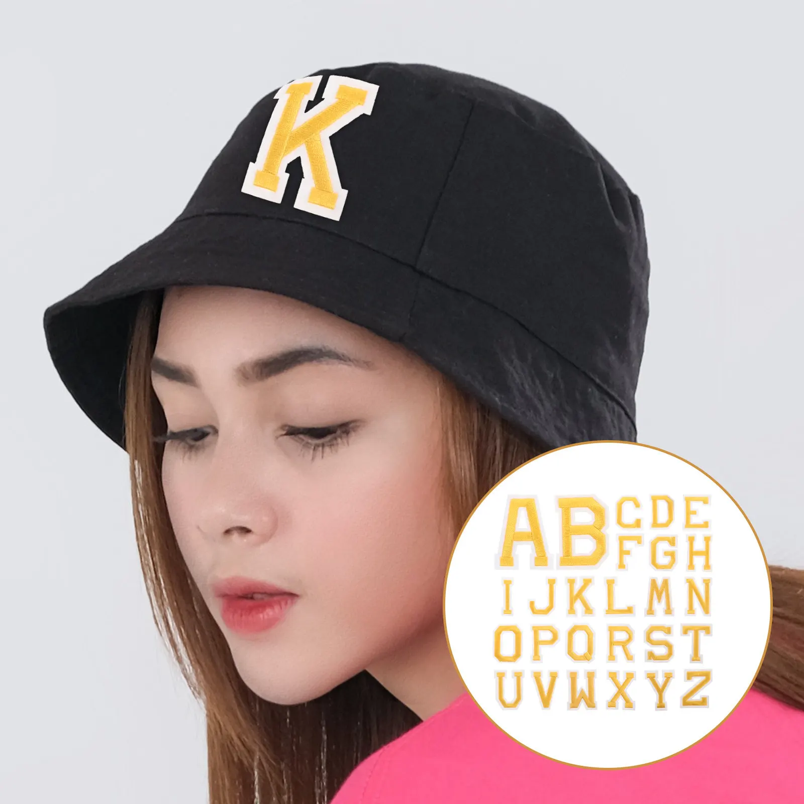 26Pcs Multi Function Letter Shaped Clothing Patches Easy Apply Iron on Patches for Hats Coats Jackets Socks DIY Repair