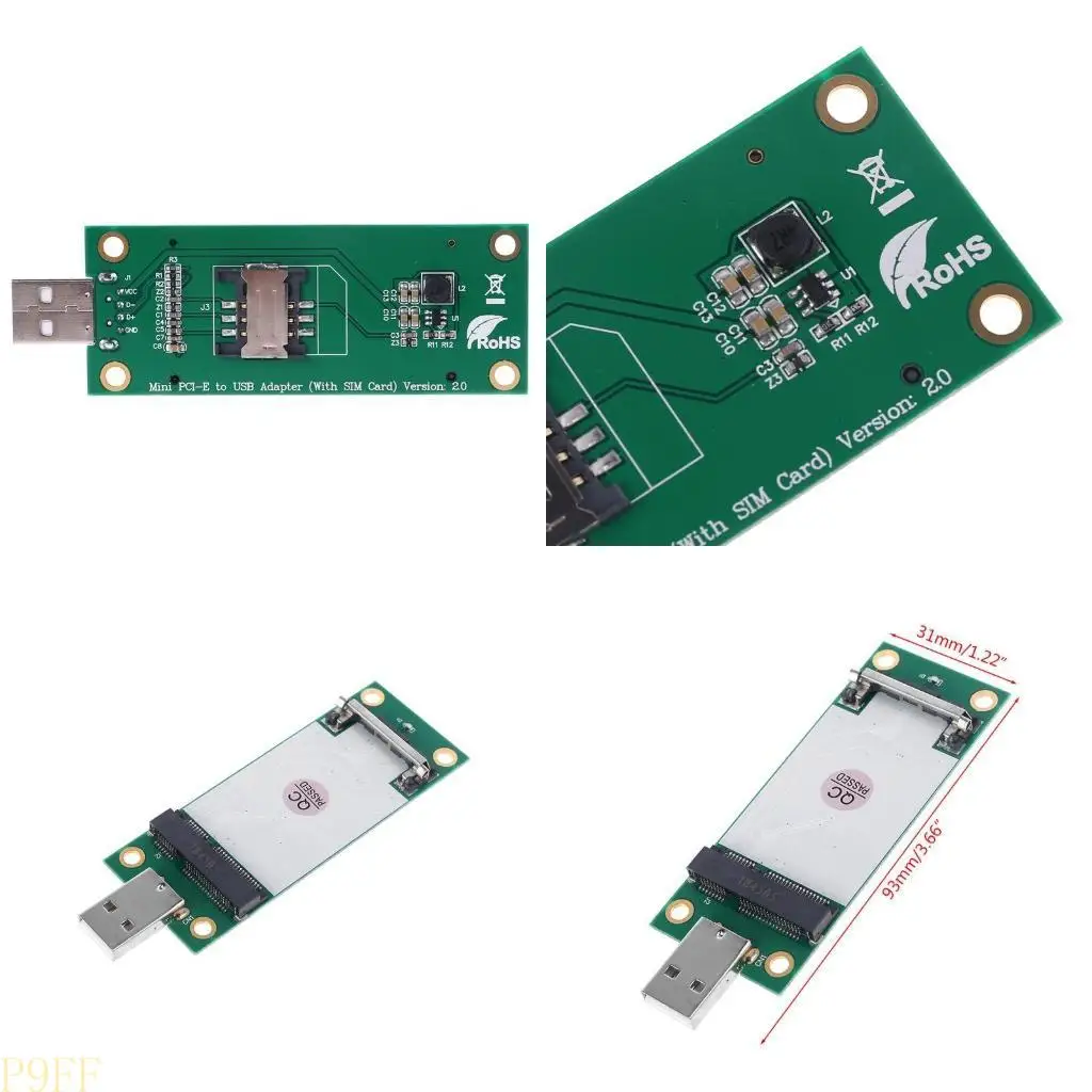 

CS1W Mini PCI-e Wireless WWAN to USB Adapter Card With Slot SIM Card for HUAWEI ZTE