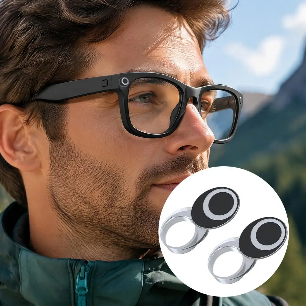 Privacy Shade for Glasses Led Indicator Light Cover for Meta Glasses Anti glare Rotating Shading Sticker Protective