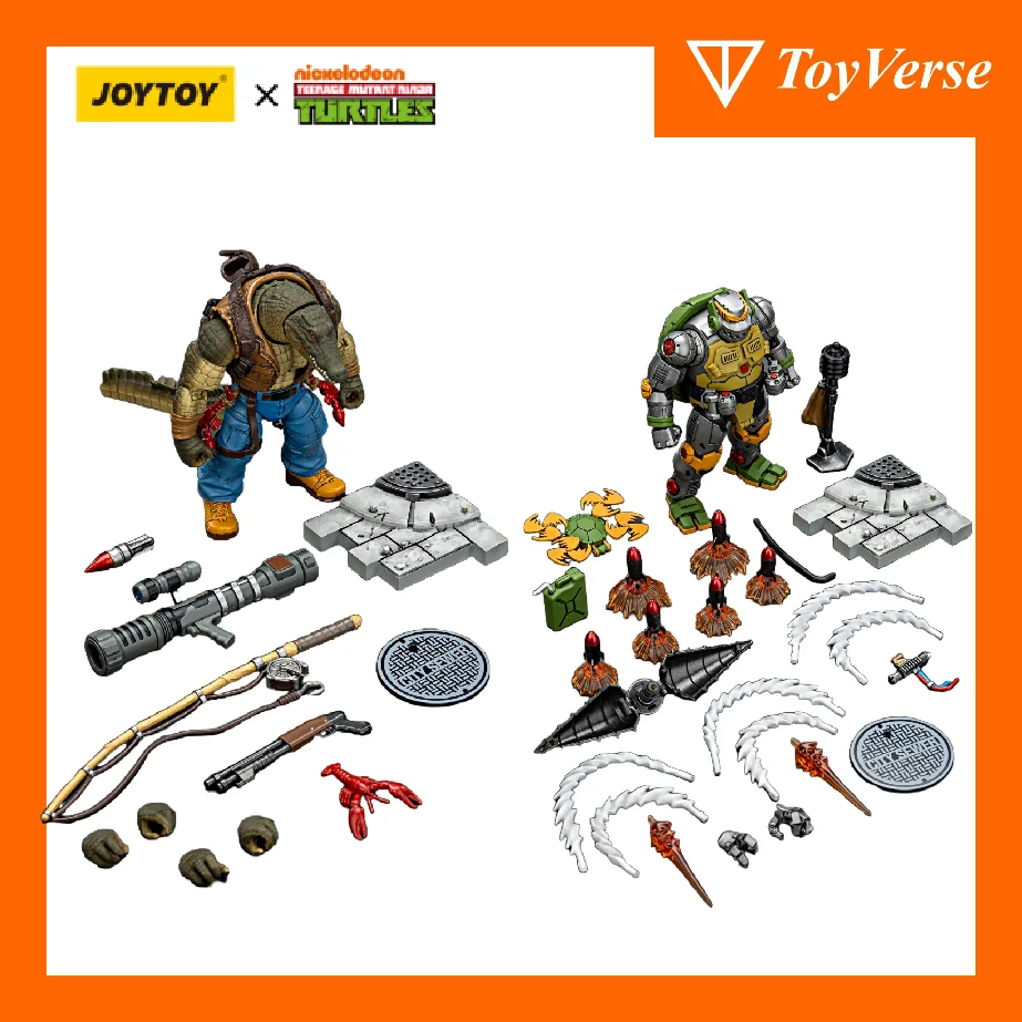 

JOYTOY 1/18 Фигурка TMNT Leatherhead & TMNT Metalhead 2 шт. Аниме Модель Фигурка