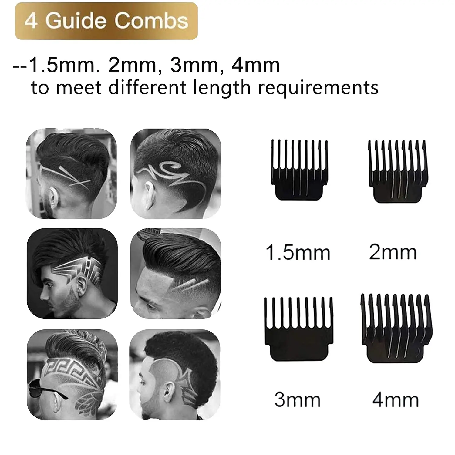 T9 Professional Digital Hair Trimmer Rechargeable Electric Hair Clipper Men's Cordless Haircut Adjustable Ceramic Blade image 6