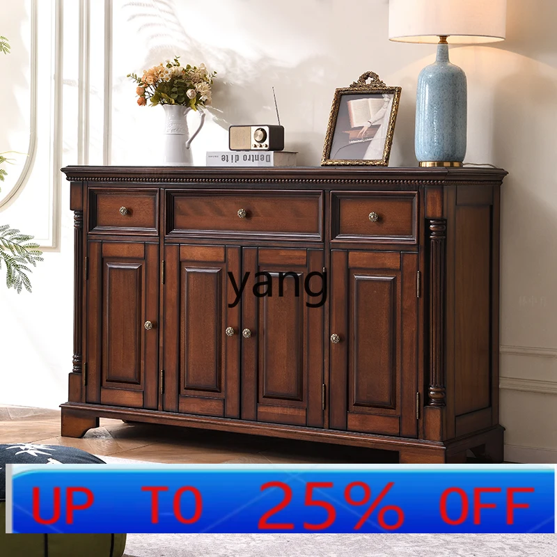 

LMM solid wood dining side cabinet, antique entrance, living room against the wall storage cabinet