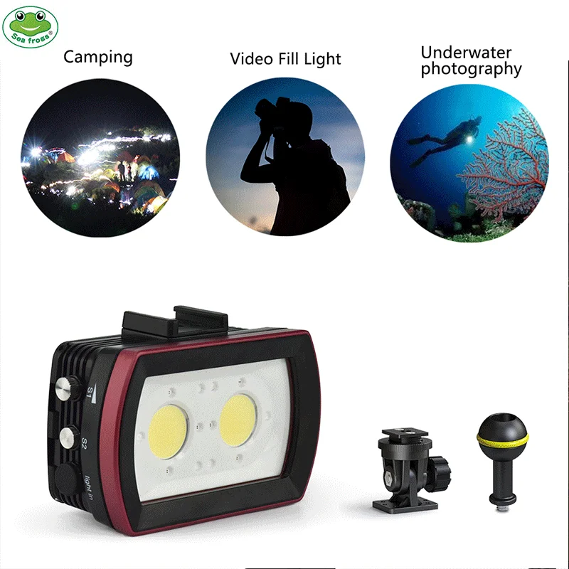 

Seafrogs Ultra Bright 40M Waterproof Underwater LED Flash Light for Gopro Canon Sony SLR Camera Fill Lamp Diving Video Lights