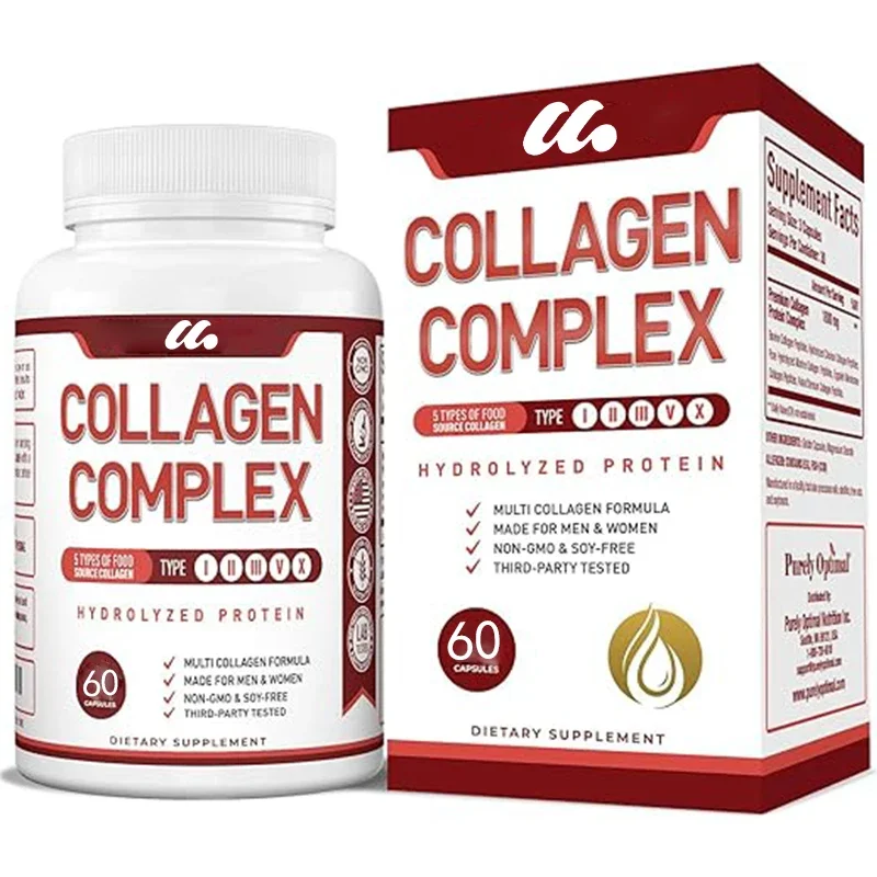 

High quality collagen peptide capsules - hair, skin and nail, digestive and joint health supplements, hydrolyzed collagen pills