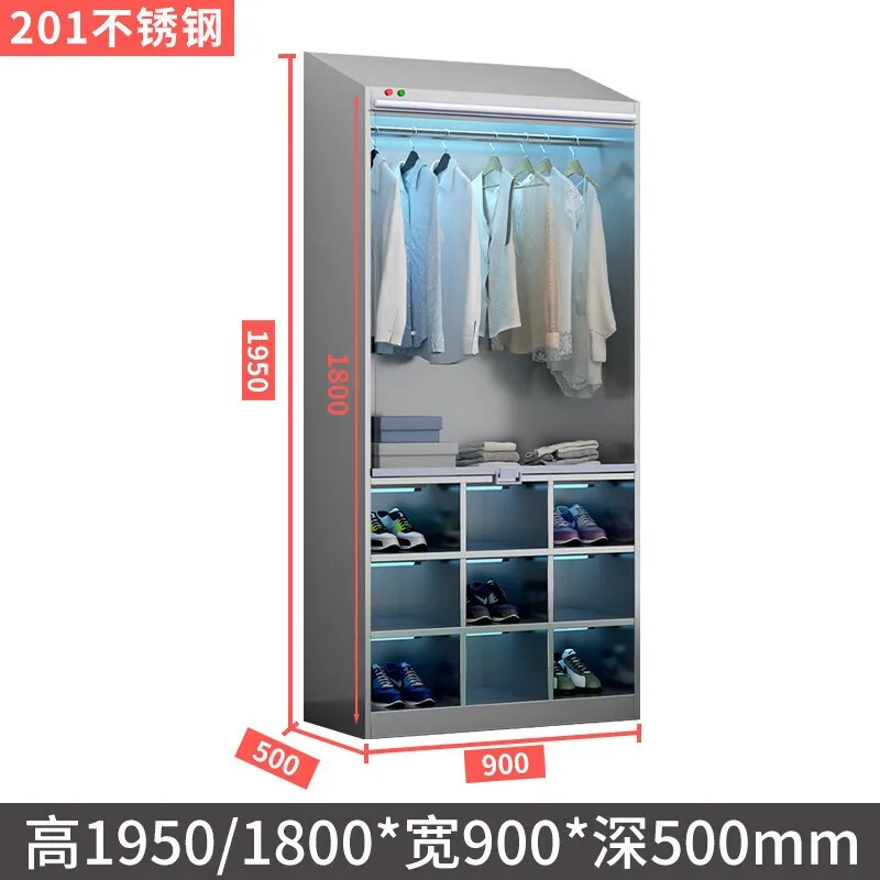 Dust-free aseptic purification workshop Food factory shoe changing cabinet Stainless steel sloping top locker