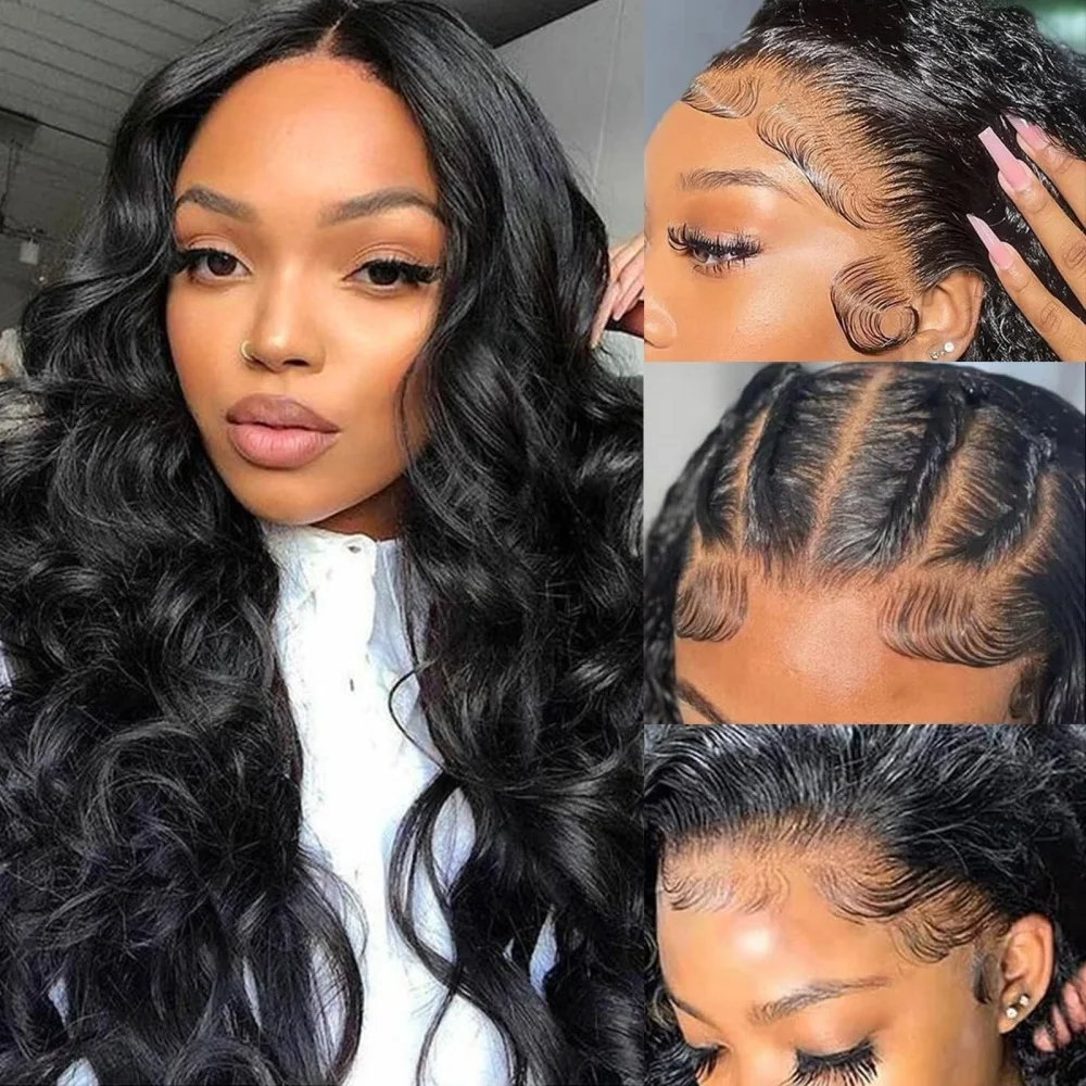 13×6 Onda Del Corpo Trasparente 220 Densità 13×4 Anteriore Del Merletto Parrucche Dei Capelli Umani Colore Naturale 5x5 Pre Pizzicato Parrucca Frontale Del Merletto Per Le Donne 1B