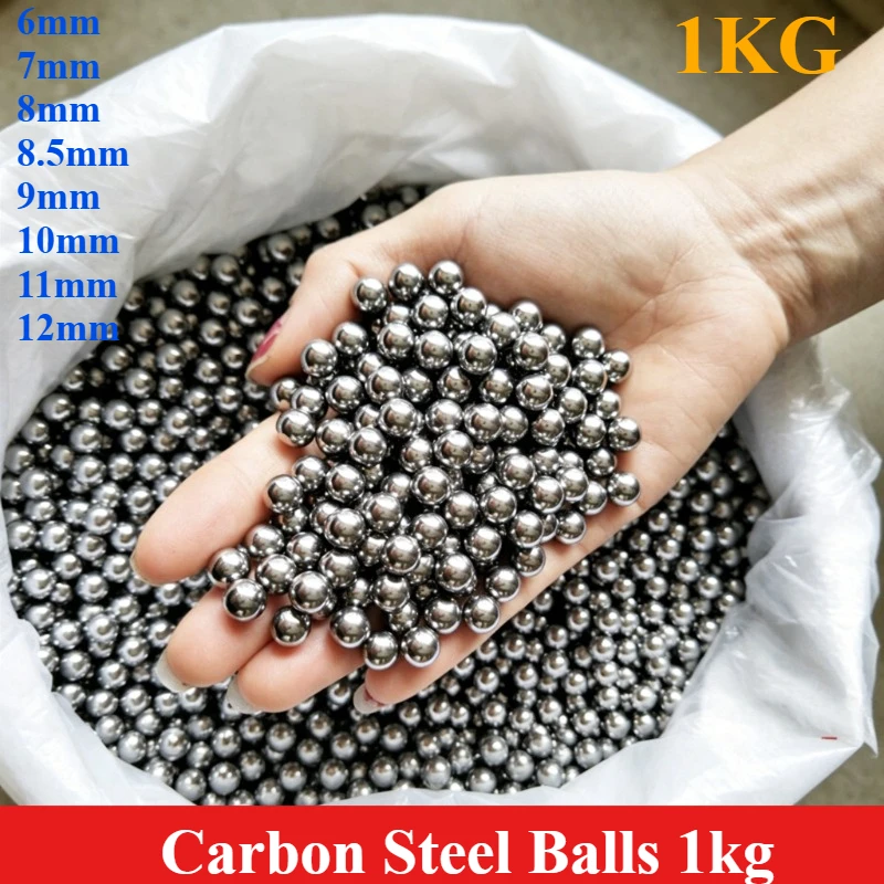 Bolas de Aço Sólido de Alta Precisão 1kg, Esferas de Ferro 6mm 7mm 8mm 8.5mm 9mm 10mm 11mm 12mm para DIY