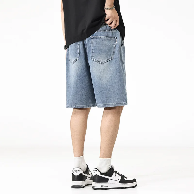 良質の夏のファッションメンズカーゴショーツ夏のファッション弾性ウエストマルチポケット S-5XL 大きいサイズパッチワークジーンズショーツ