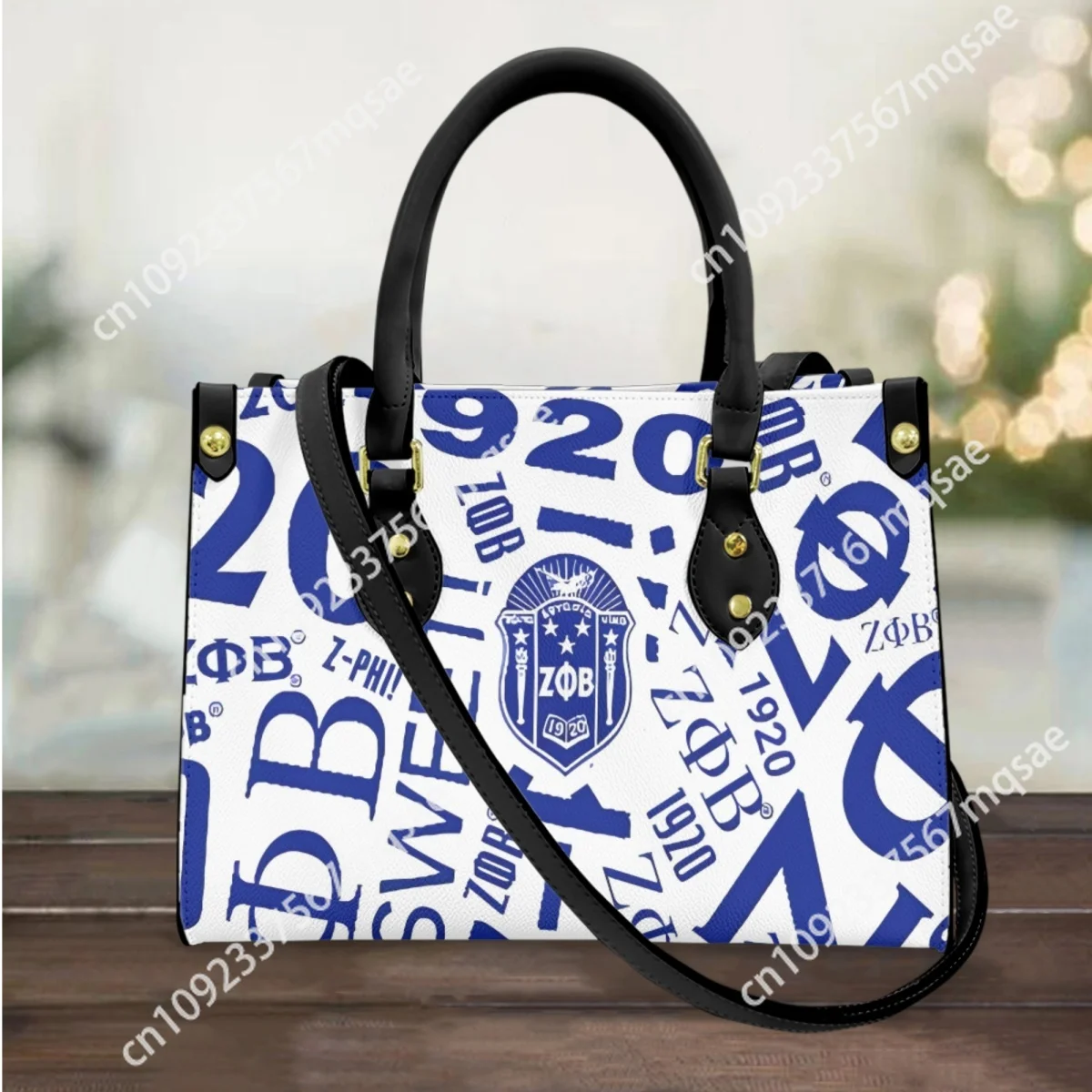 Zeta Phi Beta Pattern Top Handle Fashion Shoulder Bag Cozy Elegant Party Clutch New Large Capacity Casual Totes Cross Body Bags