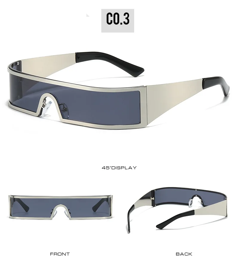 Kleine Steampunk Rechteckige Sonnenbrille für Herren 2026 Luxusmarke Y2K Punk Shield Sonnenbrillen für Männer Vintage Goggle Shade UV400 – Detail 9